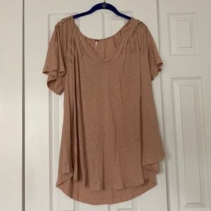 New Free People Oversize Dusty Pink Shirt